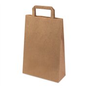 Пакет бумажный QUADRATA S, крафт, плотность 80 г/м2, 33 х 22 х 9 cм коричневый