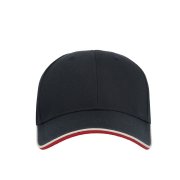 Бейсболка ZOOM PIPING SANDWICH, 6 клиньев, застежка на липучке Темно-синий