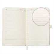Ежедневник недатированный HAMILTON, A5, белый, кремовый блок
Белый
