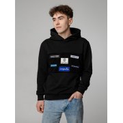 Худи унисекс Patch Catcher со вставкой из липучки, черное арт. 13934.30 Худи унисекс Patch Catcher со вставкой из липучки, черное арт. 13934.30