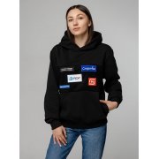 Худи унисекс Patch Catcher со вставкой из липучки, черное арт. 13934.30 Худи унисекс Patch Catcher со вставкой из липучки, черное арт. 13934.30
