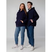 Худи флисовое унисекс Manakin, темно-синее арт. 14366.40 Худи флисовое унисекс Manakin, темно-синее арт. 14366.40