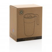 Термокружка из переработанного полипропилена GRS и нержавеющей стали с ручкой, 480 мл арт. P433.235