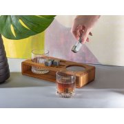 Набор для виски и коктейлей на подставке из дуба «Whiskey Party»