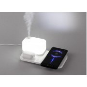 Настольная беспроводная (15W) зарядная станция "Smart Base" с увлажнителем и лампой белый