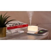 Настольная беспроводная (15W) зарядная станция "Smart Base" с увлажнителем и лампой белый