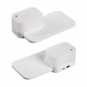 Настольная беспроводная (15W) зарядная станция "Smart Base" с увлажнителем и лампой белый