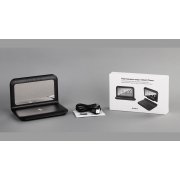 Настольные часы "Smart Time" с беспроводным (15W) зарядным устройством, будильником и термометром, со съёмным дисплеем черный