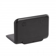 Настольные часы "Smart Time" с беспроводным (15W) зарядным устройством, будильником и термометром, со съёмным дисплеем черный