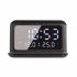 Настольные часы "Smart Time" с беспроводным (15W) зарядным устройством, будильником и термометром, со съёмным дисплеем черный