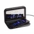 Настольные часы "Smart Time" с беспроводным (15W) зарядным устройством, будильником и термометром, со съёмным дисплеем черный Настольные часы "Smart Time" с беспроводным (15W) зарядным устройством, будильником и термометром, со съёмным дисплеем черный