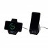 Настольные часы "Smart Pyramid" с bluetooth колонкой (3Вт) и беспроводным (15W) зарядным устройством, с подсветкой логотипа черный Настольные часы "Smart Pyramid" с bluetooth колонкой (3Вт) и беспроводным (15W) зарядным устройством, с подсветкой логотипа черный