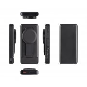 Беспроводная зарядная (20W/15W) станция-пауэрбэнк "Slider" 10000 mAh для смартфонов, наушников, часов, с подвижным зарядным блоком черный