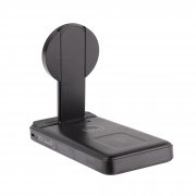 Беспроводная зарядная (20W/15W) станция-пауэрбэнк "Slider" 10000 mAh для смартфонов, наушников, часов, с подвижным зарядным блоком черный