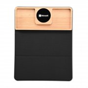 Коврик-трансформер с органайзером на магнитах с беспроводным (15W) ЗУ с подсветкой логотипа черный с бежевым