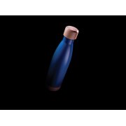 Вакуумная бутылка из нержавеющей стали и бамбука, 520 мл