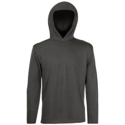 Футболка мужская "Long Sleeve Hooded T" Серый