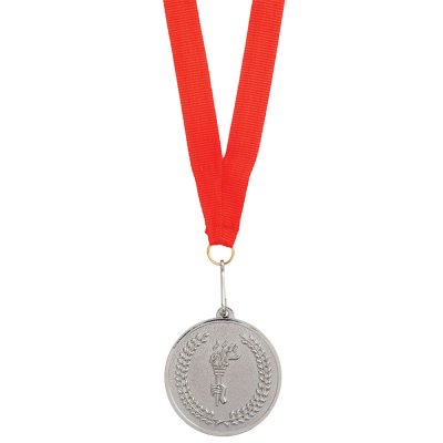 Медаль наградная на ленте  "Серебро" Серебро