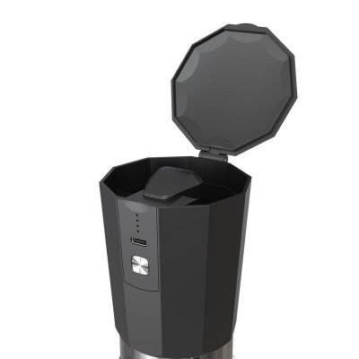 Портативная кофемолка Electric Coffee Grinder, черная с оранжевым