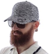 Бейсболка MASH-UP, 6 клиньев, пластиковая застежка Серый