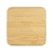 USB-хаб с беспроводной зарядкой из бамбука «Plato», 5 Вт