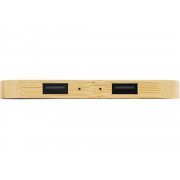 USB-хаб с беспроводной зарядкой из бамбука «Plato», 5 Вт