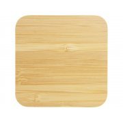 USB-хаб с беспроводной зарядкой из бамбука «Plato», 5 Вт