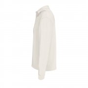 Рубашка поло оверсайз с длинным рукавом Heritage, молочная арт. 03990104 Рубашка поло оверсайз с длинным рукавом Heritage, молочная арт. 03990104