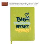 Ежедневник недатированный Shady, А5, лазурный, кремовый блок в линейку, синий обрез Синий