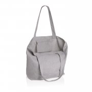 Сумка-шоппер Impact из переработанного неокрашенного канваса AWARE™ с карманом, 240 г/м²