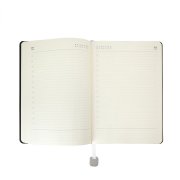 Ежедневник недатированный Boomer, А5, белый, кремовый блок в линейку, без обреза Белый