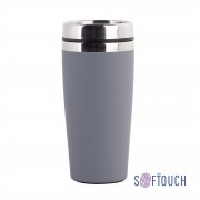 Термостакан "Эльбрус" 400 мл, покрытие soft touch серый