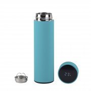 Термос "Бостон" 500 мл с индикацией температуры, soft touch бирюзовый