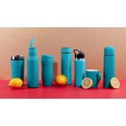 Термос "Бостон" 500 мл с индикацией температуры, soft touch бирюзовый