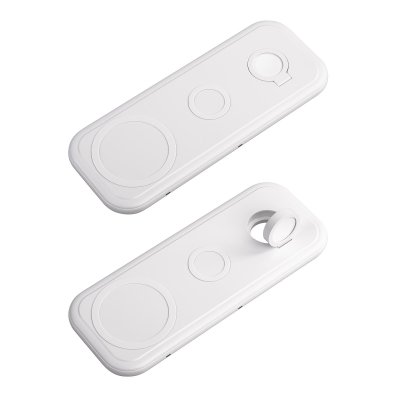 Настольная беспроводная (15W) зарядная станция "Snow Board" для смартфона, часов и наушников белый