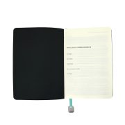 Ежедневник недатированный Boomer, А5, бирюзовый, кремовый блок в линейку, без обреза Бирюзовый