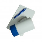 Набор подарочный ARTKITS: ежедневник, ручка, кружка с цветным дном, стружка, коробка, синий Синий арт. 39514/24