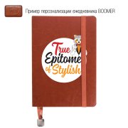 Ежедневник недатированный Boomer, А5, бордовый, кремовый блок в линейку, без обреза Бордовый