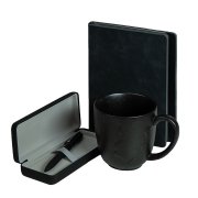 Набор подарочный AUTOGRAPH: кружка, ежедневник, ручка, футляр для ручки, стружка, коробка, черный Черный арт. 39502/35