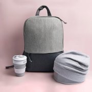 Набор подарочный GRAYGO: аккумулятор, стакан складной, рюкзак, серый Серый арт. 39515/30