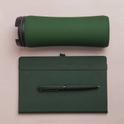 Набор подарочный OFFICEKIT: термос, ежедневник, ручка,  стружка, коробка, зелёный Зеленый арт. 39513/15