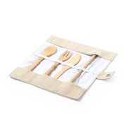 Набор подарочный SNACK PACK: термос, набор столовых приборов, пакет, бежевый бежевый арт. 39505