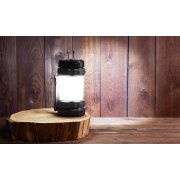 Туристический led-фонарь "Campus" с аккумулятором 4000 mAh черный с серым