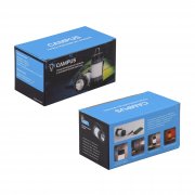 Туристический led-фонарь "Campus" с аккумулятором 4000 mAh черный с серым