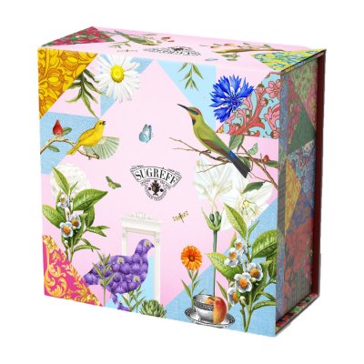 Подарочный чайный набор "Райские птицы" розовый