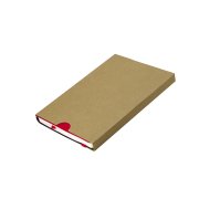 Ежедневник недатированный Boomer, А5, красный, кремовый блок в линейку, без обреза Красный