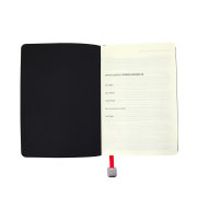 Ежедневник недатированный Boomer, А5, красный, кремовый блок в линейку, без обреза Красный