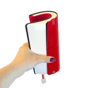 Ежедневник недатированный Boomer, А5, красный, кремовый блок в линейку, без обреза Красный