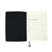 Ежедневник недатированный Boomer, А5, лазурный, кремовый блок в линейку, без обреза Синий