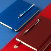 Ежедневник недатированный Boomer, А5, лазурный, кремовый блок в линейку, без обреза Синий